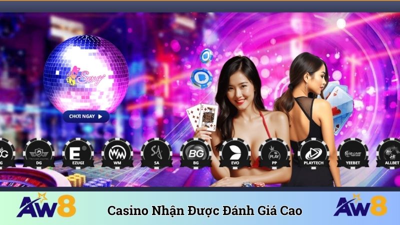 AW8 Casino nhận được đánh giá cao
